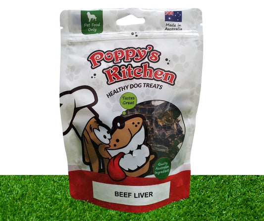 Poppys Kitchen Quality Australian Beef Liver Dog Treats 100g